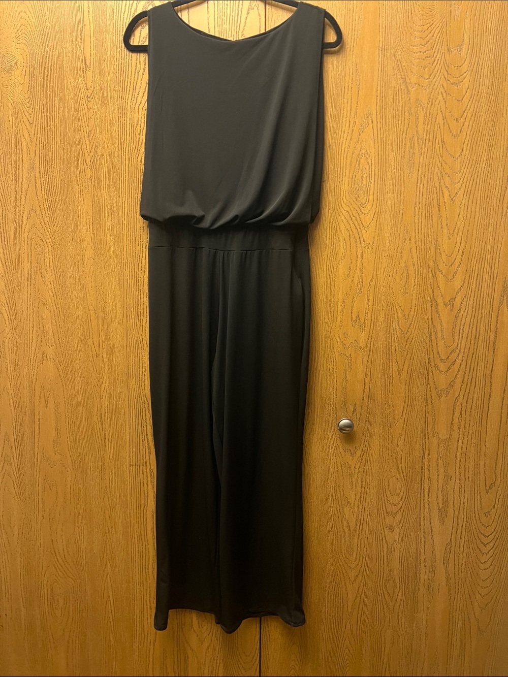 Sleek Black Sleeveless Jumpsuit with Elastic Waist